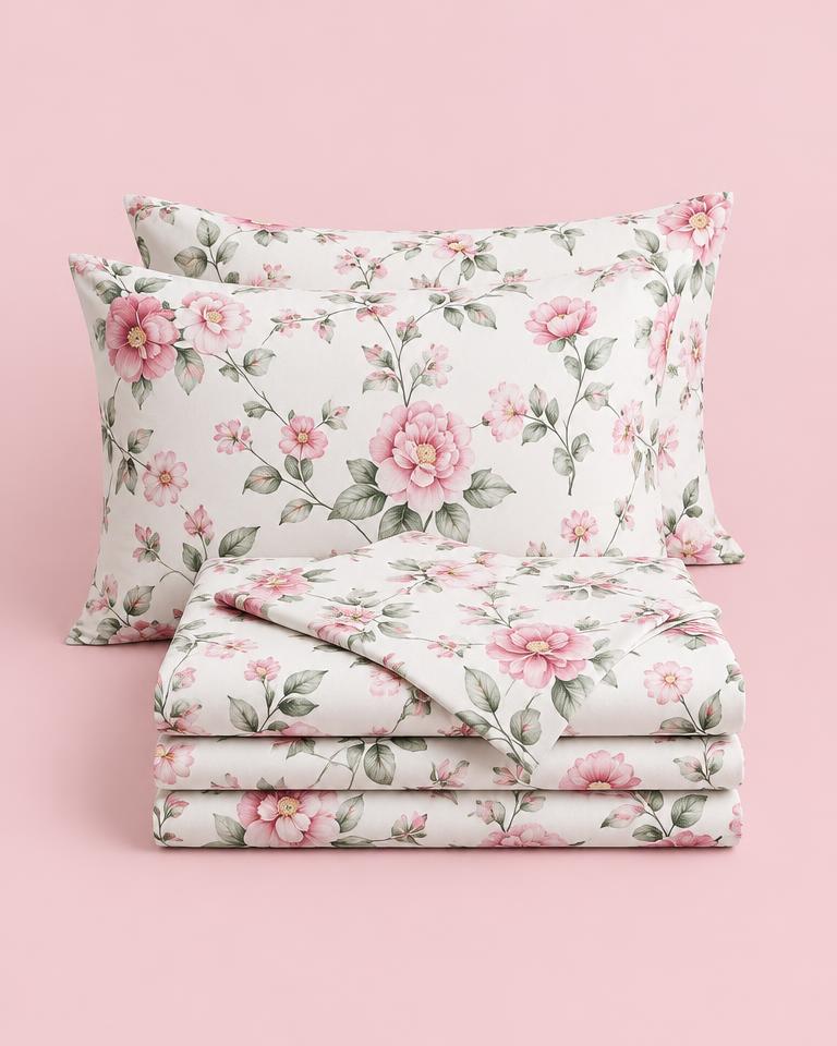 Floral Cotton Bedsheet Set