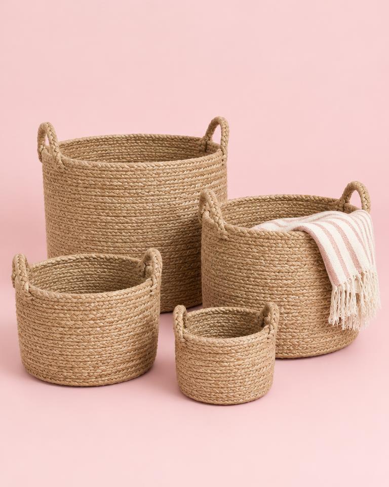 Handwoven Jute Basket Set