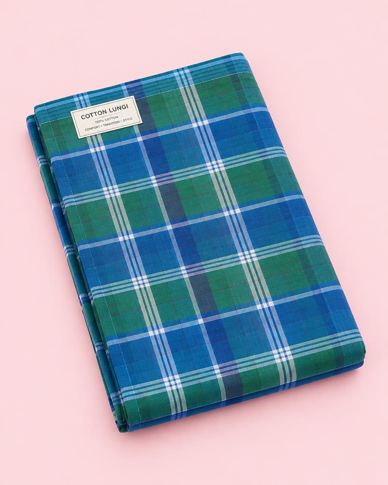 Pure Cotton Check Lungi